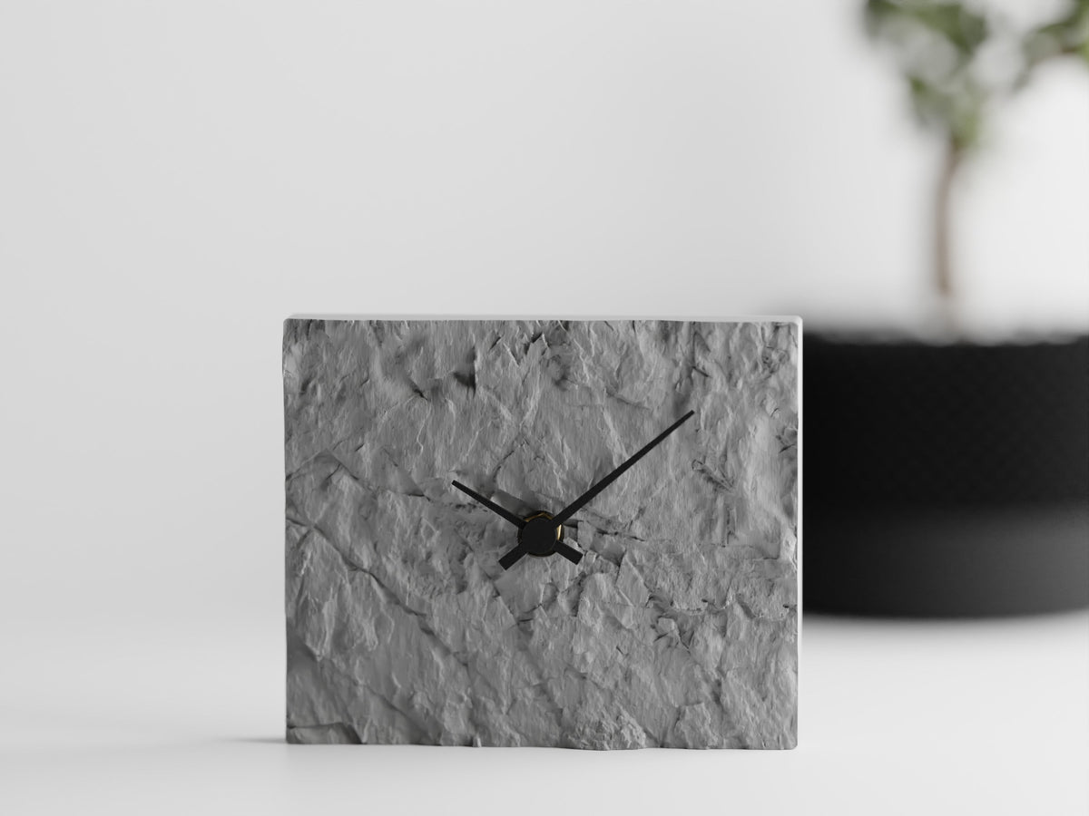 Rock Wall Clock – Modern 3D Printed Design