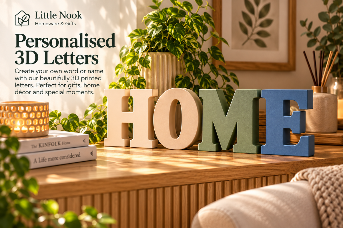 Personalised 3D Letters – Made for Your Nook