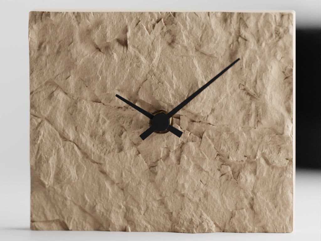 Rock Wall Clock – Modern 3D Printed Design