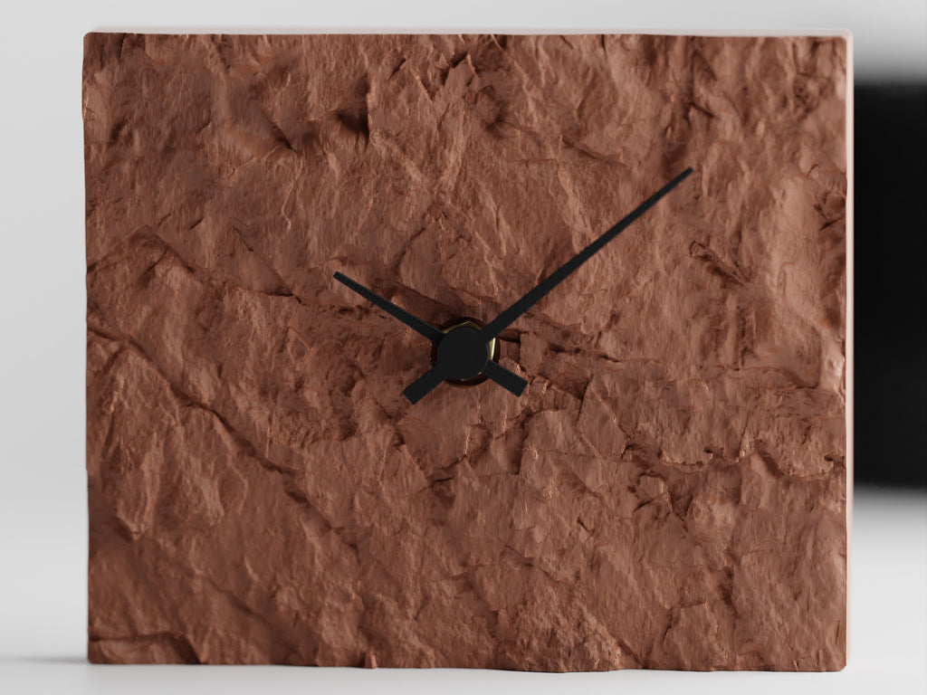 Rock Wall Clock – Modern 3D Printed Design