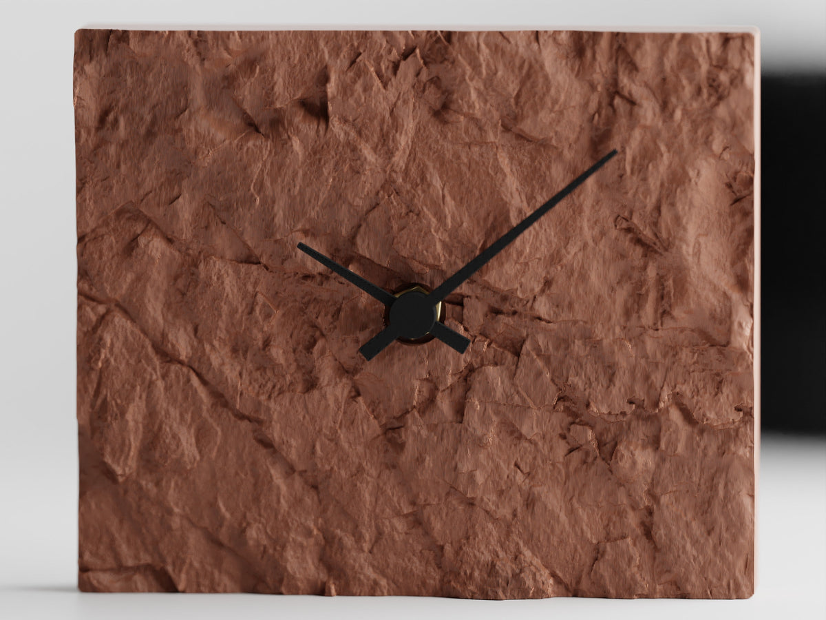 Rock Wall Clock – Modern 3D Printed Design