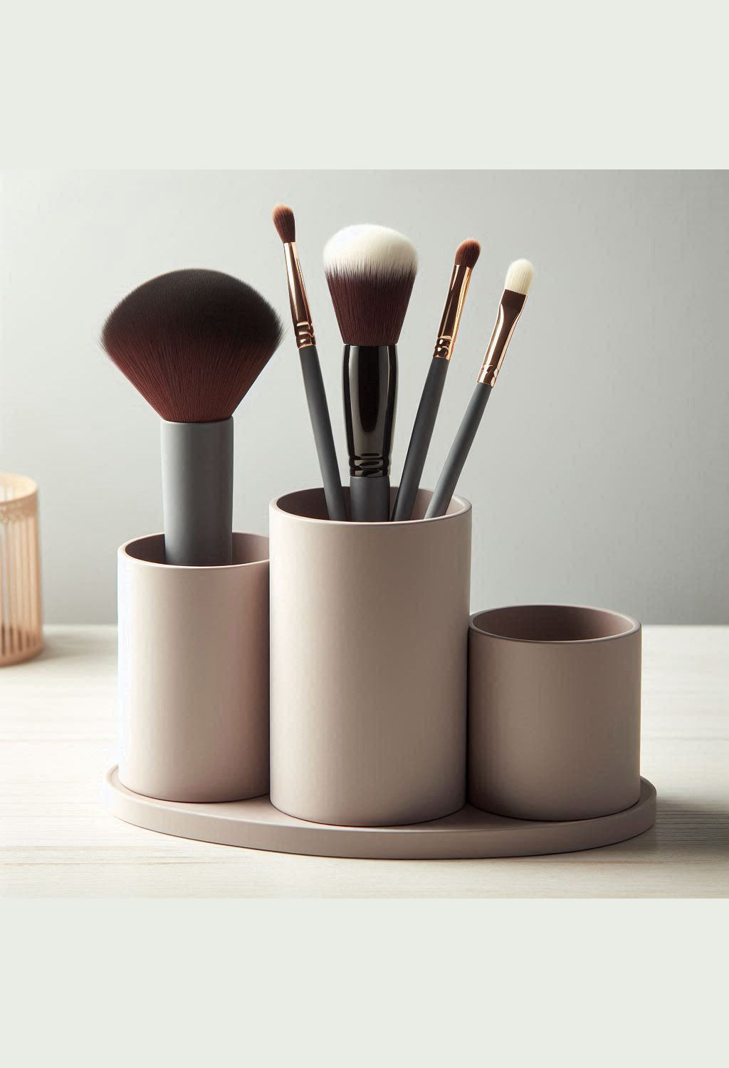 Makeup Organiser & Brush Holder – Latte