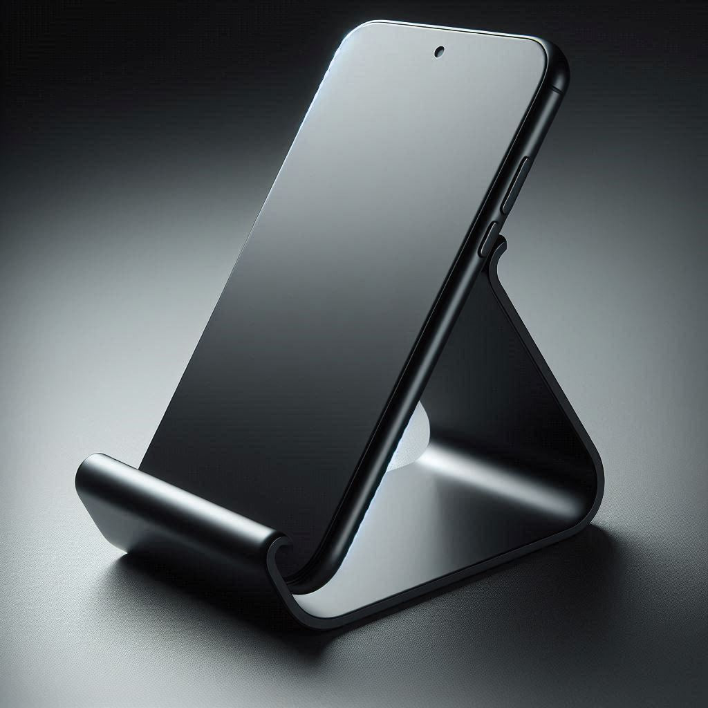 Curved Phone Stand – 3D Printed Desk Holder