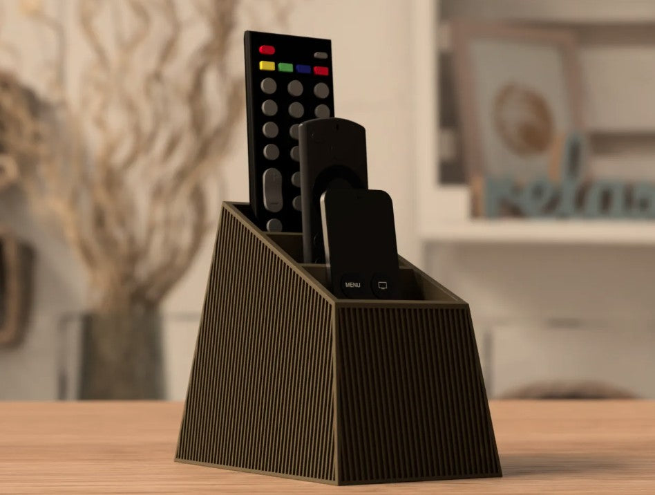 Remote Organiser with three remotes