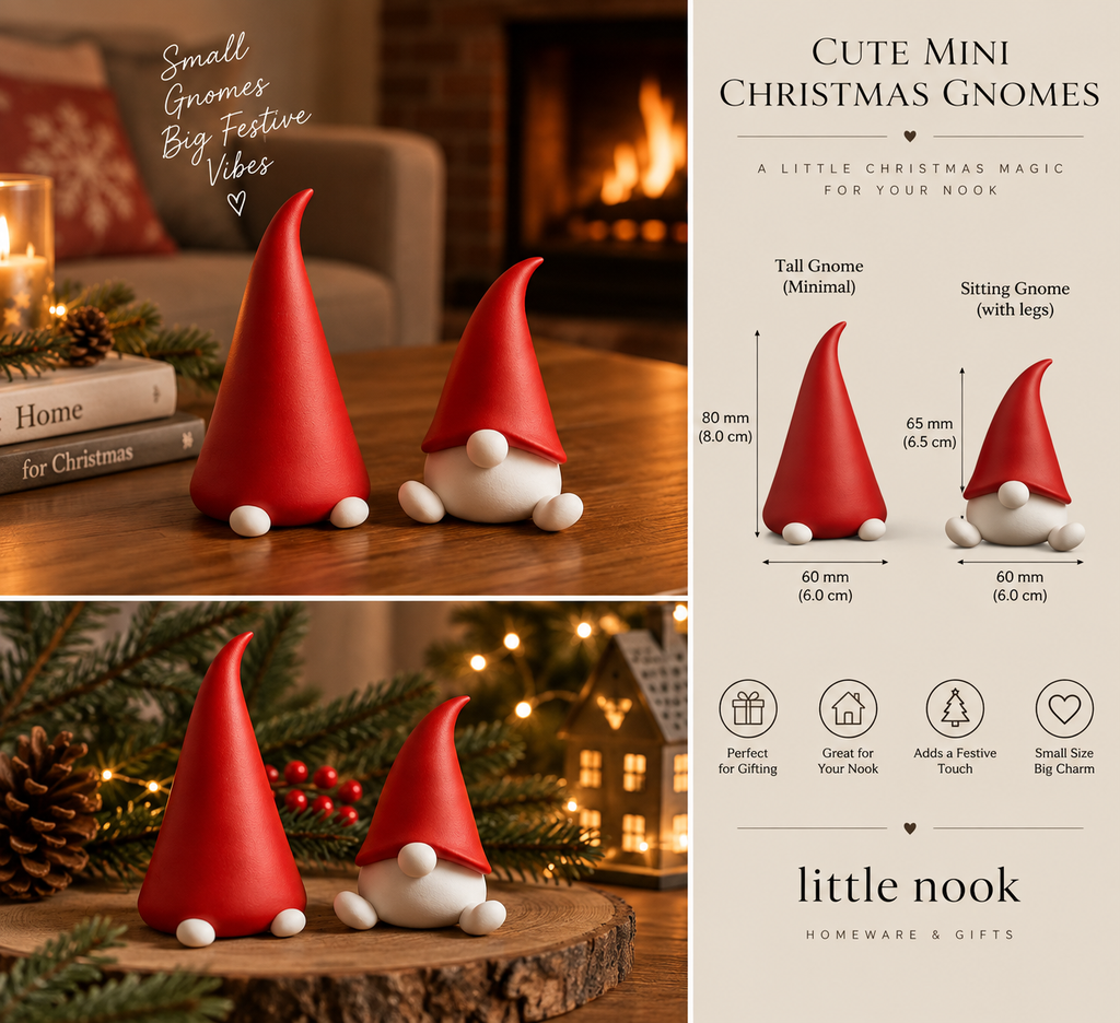 Cute Mini Christmas Gnomes Little Nook festive product guide