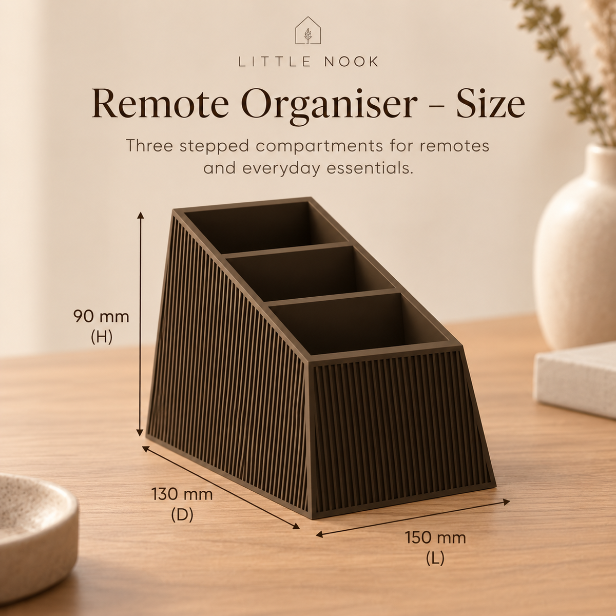 Remote Organiser dimensions
