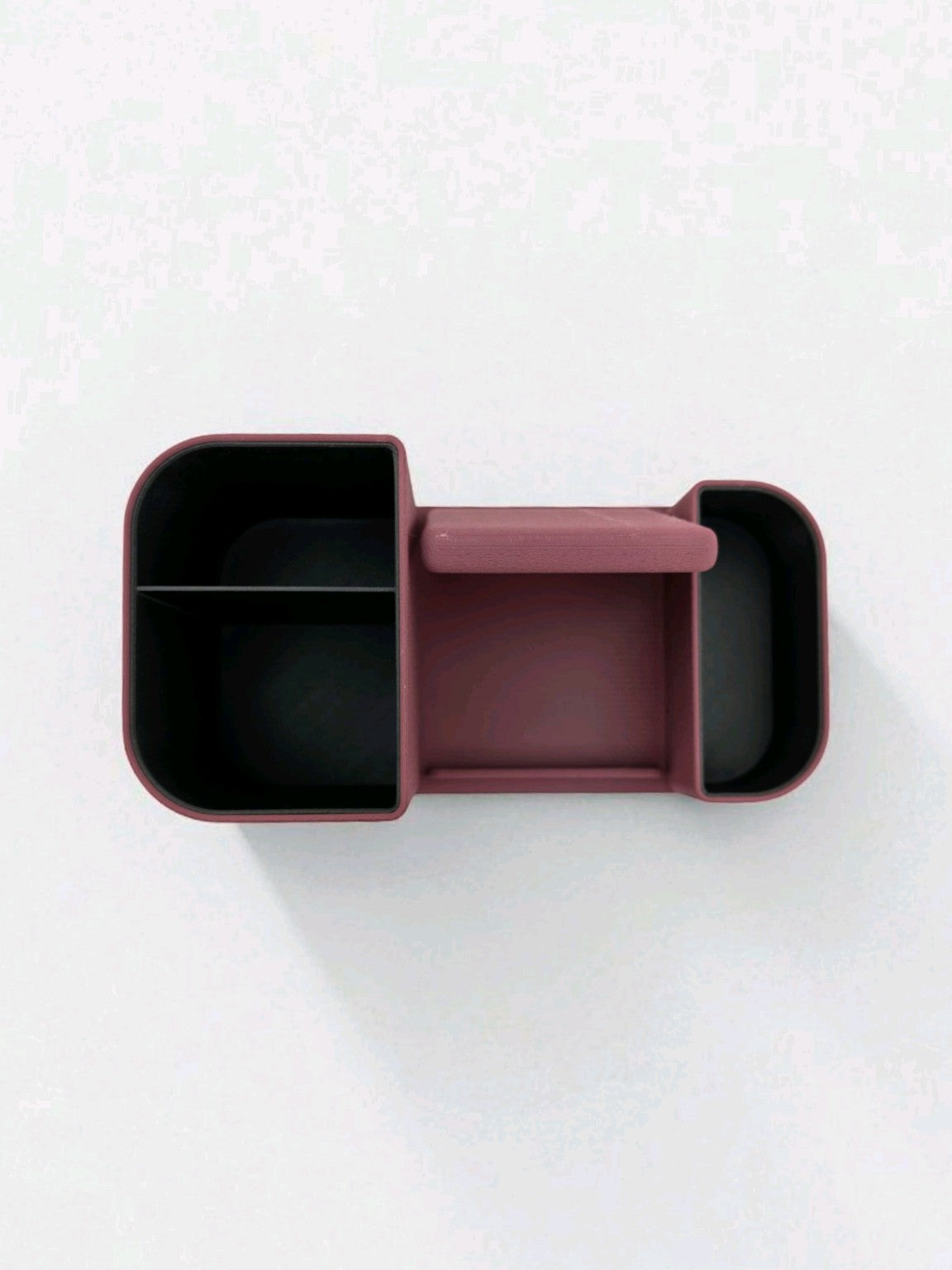 Office Desk Organiser top view showing compartments and phone holder